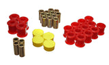 Control Arm Bushing Set; Red; Rear; Performance Polyurethane;
