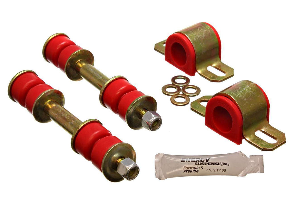 Sway Bar Bushing Set; Red; Front; Bar Dia. 25mm; Performance Polyurethane;