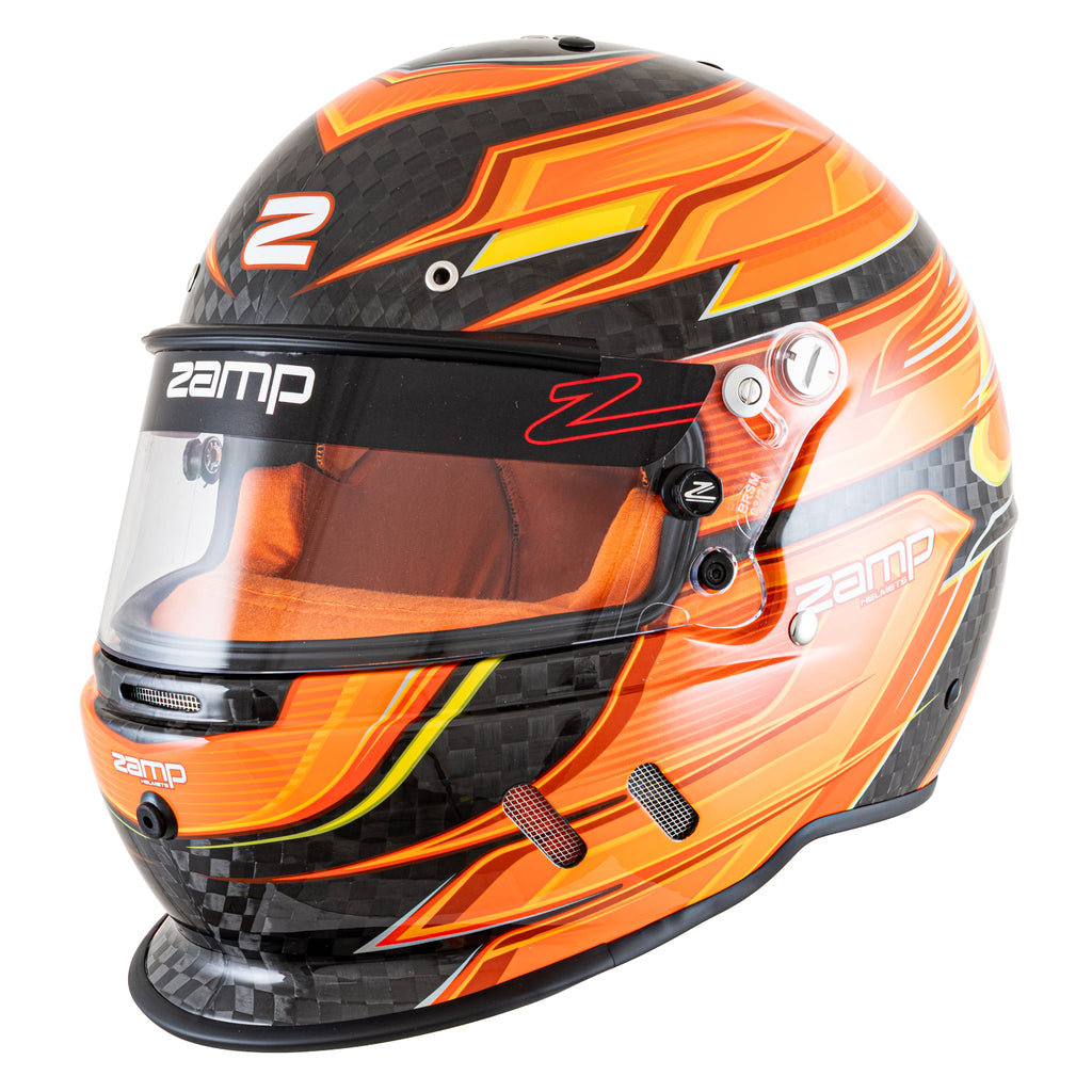 RZ-67D Carbon Orange Graphic Helmet
