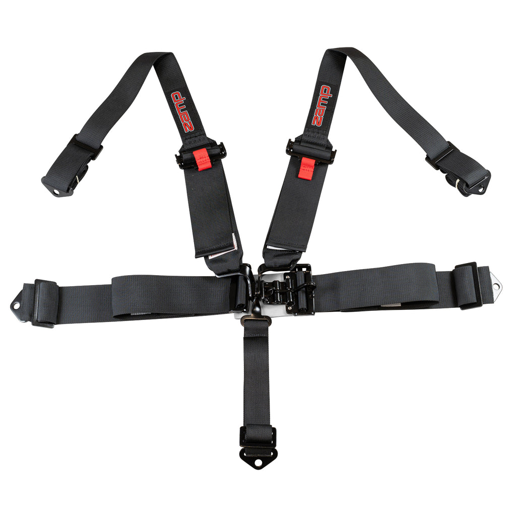 Race Seat Harness Black 3/2 Shoulder 3 5 Point Pull Down (Out)