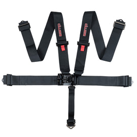 Race Seat Harness Black 3x3 5 Point Pull Down (Out)