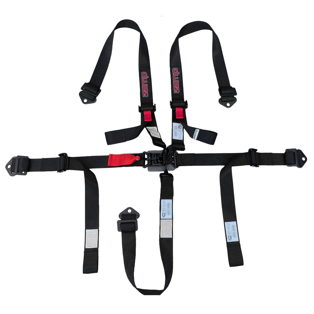 Race Seat Harness Youth Black 2" 5 Point Pull Up (In)