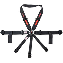 Load image into Gallery viewer, Race Seat Harness Black CAM Lock U Loop Shoulder 7 Point Pull Down (Out)
