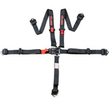 Race Seat Harness Black 2x2 5 Point Pull Up (In)