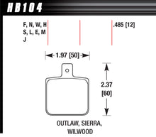 Load image into Gallery viewer, Brake Pad Set-Race DR97 Wilwood Dynalite Single