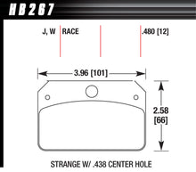 Load image into Gallery viewer, Brake Pads Rear Strange w/.437 Center Hole DR-97