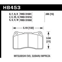 Load image into Gallery viewer, Hawk HB453B.585 Brake Pads, HPS 5.0 Compound, High Torque, Front, Various Applications, Set of 4