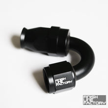 Load image into Gallery viewer, Swivel Hose End (Braided PTFE) - 150 Degree AN - 06 AN