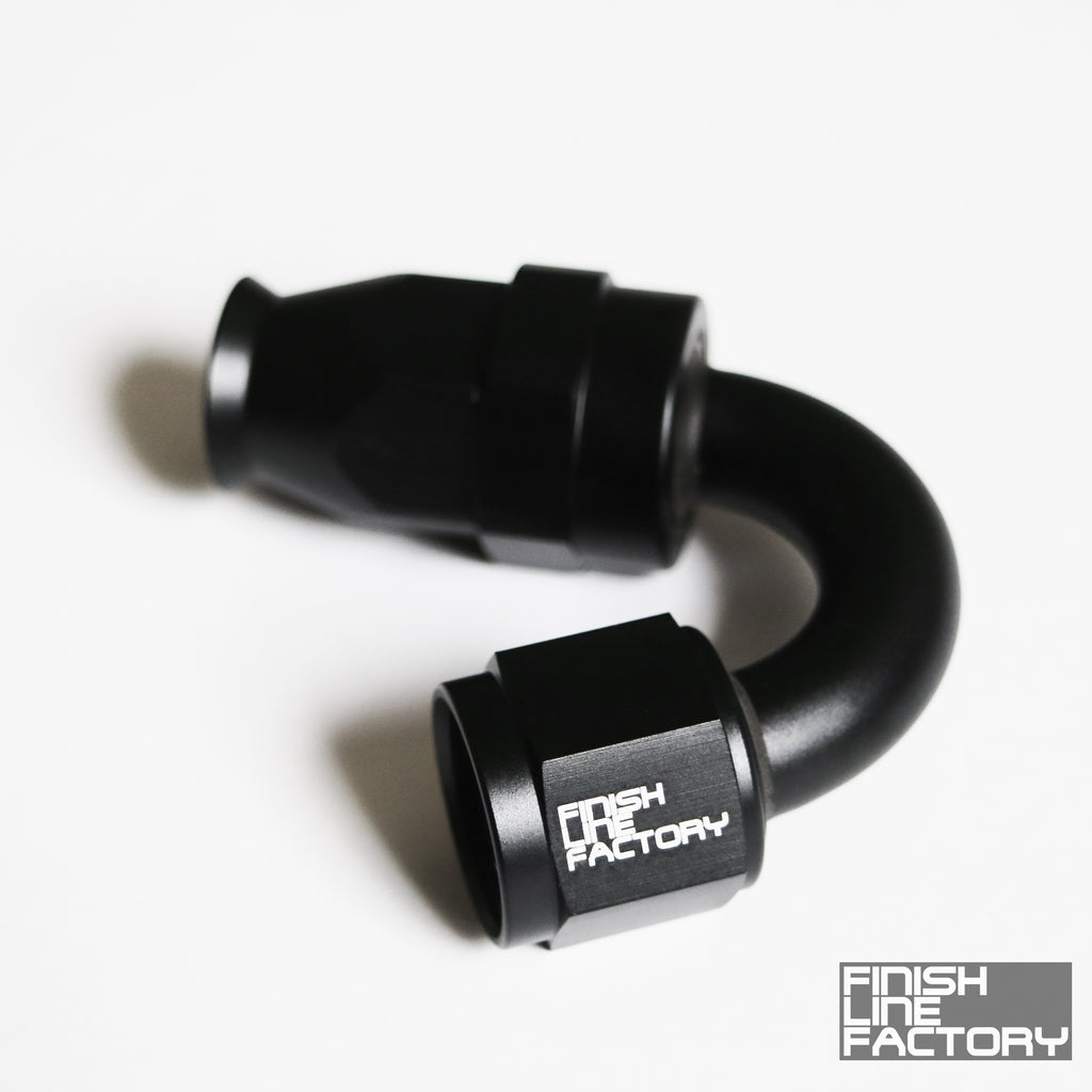 FLF Swivel Hose End (Braided PTFE) - 150 Degree AN - 12 AN