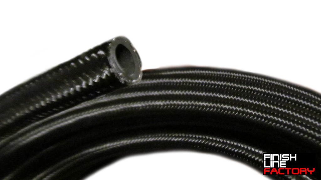 Nylon Braided Hose (10 Foot Roll) - 08 AN - 7/16" ID - 11/16" OD