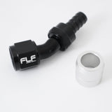 Crimp-On Swivel Hose End (Braided Rubber) - 30 Degree - 08 AN
