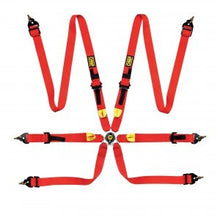 Load image into Gallery viewer, First 2 Harness Red Clip In 6 Point