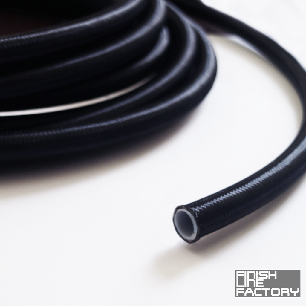 FLF PTFE Hose w/ Braided Nylon (200 Foot Roll) - 12 AN