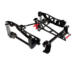 Long wheelbase, double adjustable shocks, 200 lb. springs