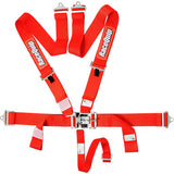 Harness, 5 Point, Latch and Link, SFI 16.1, Pull Down Adjust, Bolt-On / Wrap Around, Individual Harness, Red, Kit