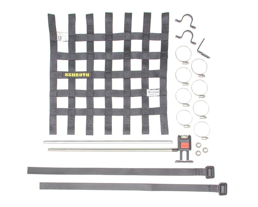 Window Net Kit Black 16in x 16in w/Hardware