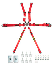 Load image into Gallery viewer, 6pt Harness System Flexi Red FIA HANS