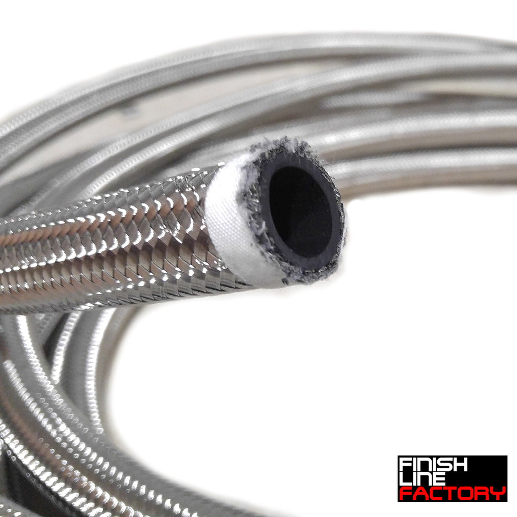 FLF Stainless Steel Braided Hose (03 Foot Roll) - 20 AN - 1-1/8" ID - 1-13/32" OD