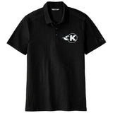Black Polo with Silver K-Flame - XL.