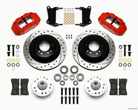 Front Disc Brake Kit Red 67-72 Camaro Nova 12.88