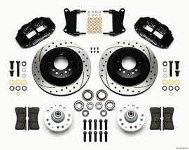 Front Disc Brake Kit Blk 67-72 Camaro Nova 12.88