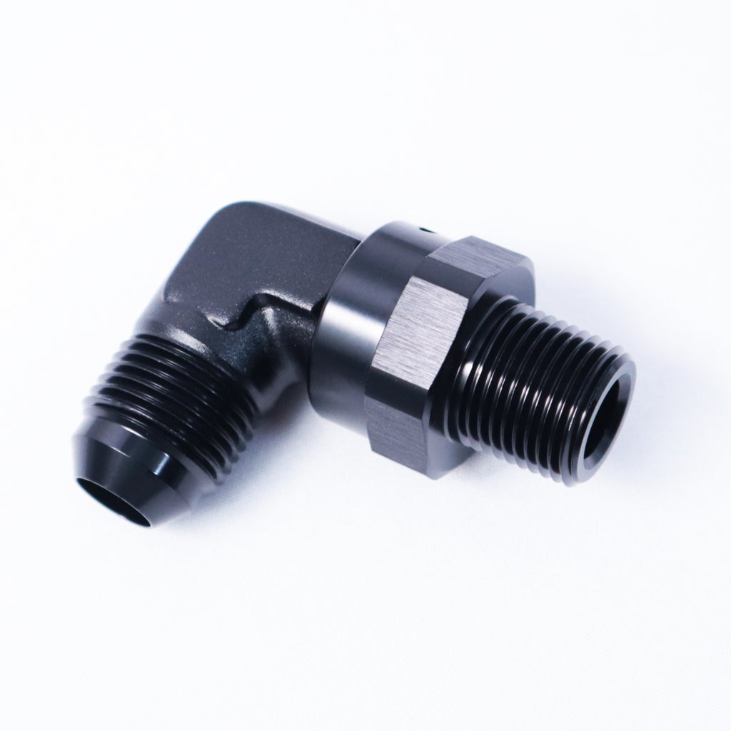FLF AN to NPT Adapter - 90 Degree Swivel - AN16 - 1"