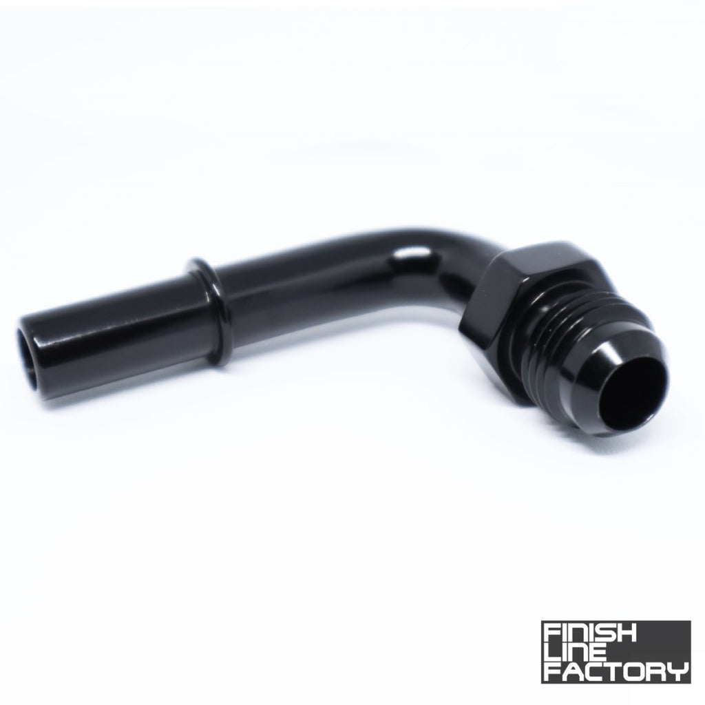 FLF AN to Quick Connect Male - 90 Degree - 08 AN - 3/8" Male