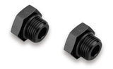 -6 AN Port Plug w/ O-Ring Seal, Black Anodized Aluminum - 2 pieces