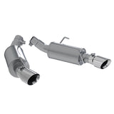 2.5in. Axle-Back. Dual Mufflers. Dual Rear Exit. Aluminized Steel.
