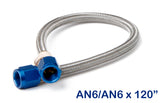 NOS Stainless Steel Braided Hose -6AN 10-foot Blue