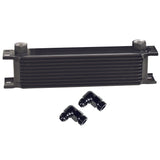 10 Row Series 10000 Stack Plate Oil Fluid Cooler, 90 degree swivel -8AN