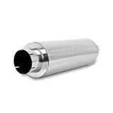 Quiet Tone Muffler. 5in. In/Out. 8in. Dia. Body. 31in. Overall. AL