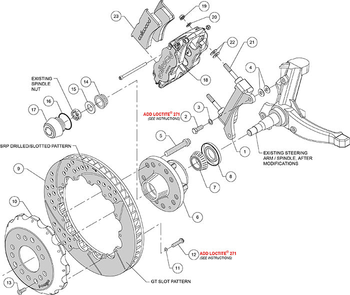 Forged Narrow Superlite 6R Big Brake Front Brake Kit (Hub)