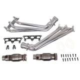 2010-2011 CAMARO V6 1-5/8 LONG TUBE HEADERS W/CATS (POLISHED SILVER CERAMIC)