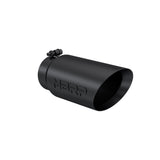Tip. 5in. O.D.. Dual Wall Angled. 4in. inlet 12in. Length. Black Coated.