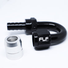Load image into Gallery viewer, FLF Crimp-On Swivel Hose End - 180 Degree AN - 8 AN