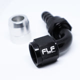 Crimp-On Swivel Hose End - 90 Degree AN - 8 AN